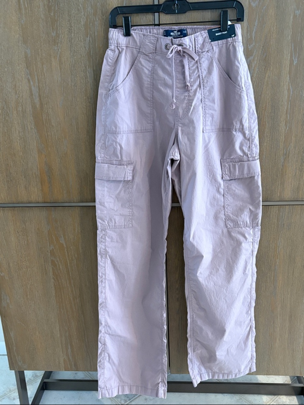 Hollister Dusty Pink Adjustable-Rise Baggy Pants